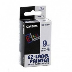 Casio oryginalny taśma do drukarek etykiet, Casio, XR-9WEB1, niebieski druk/biały podkład, nielaminowany, 8m, 9mm - 1