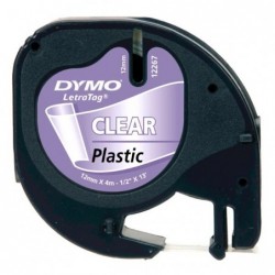 Dymo oryginalny taśma do drukarek etykiet, Dymo, 12267, S0721530, czarny druk/przezroczysty podkład, 4m, 12mm, LetraTag taśma p 