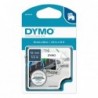 Dymo oryginalny taśma do drukarek etykiet, Dymo, 16957, S0718040, czarny druk/biały podkład, 3.5m, 12mm, D1 specjalna - elastyc 