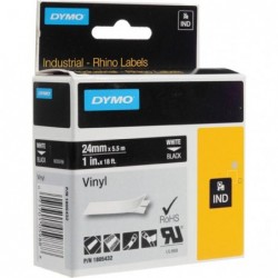 Dymo oryginalny taśma do drukarek etykiet, Dymo, 12267, 1805432, biały druk/czarny podkład, 5.5m, 24mm, RHINO winylowa D1 - 1