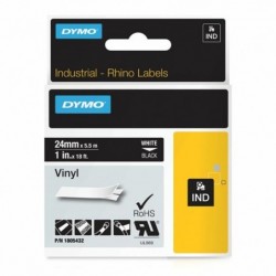 Dymo oryginalny taśma do drukarek etykiet, Dymo, 12267, 1805432, biały druk/czarny podkład, 5.5m, 24mm, RHINO winylowa D1 - 2