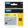 Dymo oryginalny taśma do drukarek etykiet, Dymo, 1805444, S0718290, czarny druk/żółty podkład, 1.5m, 24mm, RHINO rurka termokur 