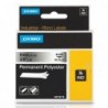 Dymo oryginalny taśma do drukarek etykiet, Dymo, 18485, S0718170, czarny druk/metaliczny podkład, 5.5m, 9mm, RHINO poliestrowa -