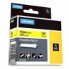 Dymo oryginalny taśma do drukarek etykiet, Dymo, 18490, czarny druk/żółty podkład, 3.5m, 12mm, Elastyczny nylon do produktów RH 