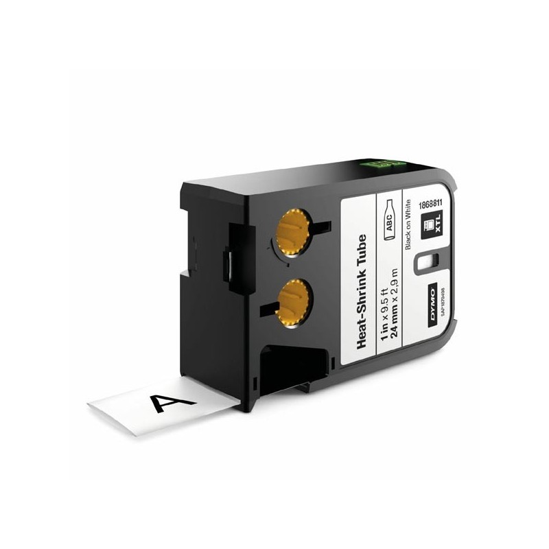 Dymo oryginalny taśma do drukarek etykiet, Dymo, 1868811, czarny druk/biały podkład, 2.7m, 24mm, XTL termokurczliwa - 1