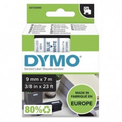 Dymo oryginalny taśma do drukarek etykiet, Dymo, 40914, S0720690, niebieski druk/biały podkład, 7m, 9mm, D1 - 1