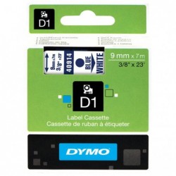 Dymo oryginalny taśma do drukarek etykiet, Dymo, 40914, S0720690, niebieski druk/biały podkład, 7m, 9mm, D1 - 3