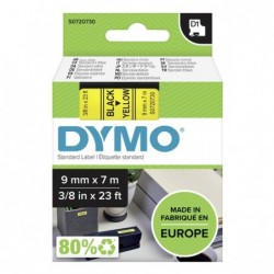 Dymo oryginalny taśma do drukarek etykiet, Dymo, 40918, S0720730, czarny druk/żółty podkład, 7m, 9mm, D1 - 1
