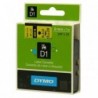 Dymo oryginalny taśma do drukarek etykiet, Dymo, 40918, S0720730, czarny druk/żółty podkład, 7m, 9mm, D1 - 3
