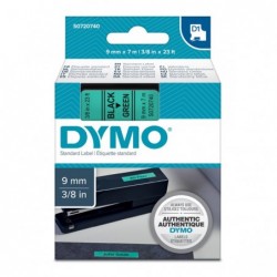 Dymo oryginalny taśma do drukarek etykiet, Dymo, 40919, S0720740, czarny druk/zielony podkład, 7m, 9mm, D1 - 2