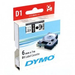 Dymo oryginalny taśma do drukarek etykiet, Dymo, 43610, S0720770, czarny druk/przezroczysty podkład, 7m, 6mm, D1 - 3
