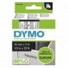 Dymo oryginalny taśma do drukarek etykiet, Dymo, 45010, S0720500, czarny druk/przezroczysty podkład, 7m, 12mm, D1 - 1