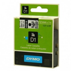 Dymo oryginalny taśma do drukarek etykiet, Dymo, 45010, S0720500, czarny druk/przezroczysty podkład, 7m, 12mm, D1 - 3