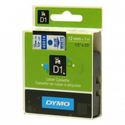 Dymo oryginalny taśma do drukarek etykiet, Dymo, 45014, S0720540, niebieski druk/biały podkład, 7m, 12mm, D1 - 3