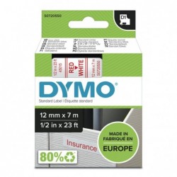 Dymo oryginalny taśma do drukarek etykiet, Dymo, 45015, S0720550, czerwony druk/biały podkład, 7m, 12mm, D1 - 1