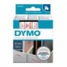 Dymo oryginalny taśma do drukarek etykiet, Dymo, 45015, S0720550, czerwony druk/biały podkład, 7m, 12mm, D1 - 2