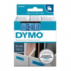 Dymo oryginalny taśma do drukarek etykiet, Dymo, 45016, S0720560, czarny druk/niebieski podkład, 7m, 12mm, D1 - 2