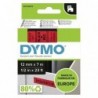 Dymo oryginalny taśma do drukarek etykiet, Dymo, 45017, S0720570, czarny druk/czerwony podkład, 7m, 12mm, D1 - 1