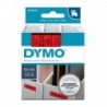 Dymo oryginalny taśma do drukarek etykiet, Dymo, 45017, S0720570, czarny druk/czerwony podkład, 7m, 12mm, D1 - 2