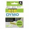 Dymo oryginalny taśma do drukarek etykiet, Dymo, 45018, S0720580, czarny druk/żółty podkład, 7m, 12mm, D1 - 1