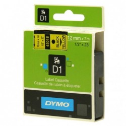 Dymo oryginalny taśma do drukarek etykiet, Dymo, 45018, S0720580, czarny druk/żółty podkład, 7m, 12mm, D1 - 3