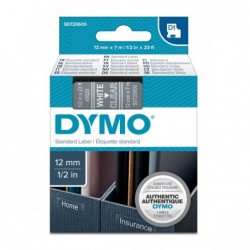 Dymo oryginalny taśma do drukarek etykiet, Dymo, 45020, S0720600, biały druk/przezroczysta podkład, 7m, 12mm, D1 - 2