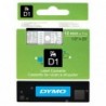 Dymo oryginalny taśma do drukarek etykiet, Dymo, 45020, S0720600, biały druk/przezroczysta podkład, 7m, 12mm, D1 - 3