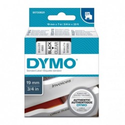 Dymo oryginalny taśma do drukarek etykiet, Dymo, 45800, S0720820, czarny druk/przezroczysty podkład, 7m, 19mm, D1 - 2