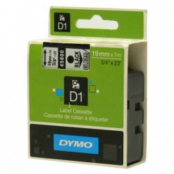 Dymo oryginalny taśma do drukarek etykiet, Dymo, 45800, S0720820, czarny druk/przezroczysty podkład, 7m, 19mm, D1 - 3