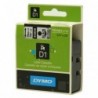 Dymo oryginalny taśma do drukarek etykiet, Dymo, 45800, S0720820, czarny druk/przezroczysty podkład, 7m, 19mm, D1 - 3