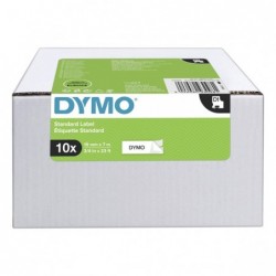 Dymo oryginalny taśma do drukarek etykiet, Dymo, 2093098, czarny druk/biały podkład, 7m, 19mm, op. 10 szt, cena za opakowanie, -