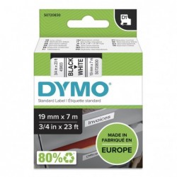 Dymo oryginalny taśma do drukarek etykiet, Dymo, 45803, S0720830, czarny druk/biały podkład, 7m, 19mm, D1 - 1