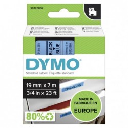 Dymo oryginalny taśma do drukarek etykiet, Dymo, 45806, S0720860, czarny druk/niebieski podkład, 7m, 19mm, D1 - 1