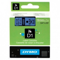 Dymo oryginalny taśma do drukarek etykiet, Dymo, 45806, S0720860, czarny druk/niebieski podkład, 7m, 19mm, D1 - 3