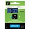 Dymo oryginalny taśma do drukarek etykiet, Dymo, 45806, S0720860, czarny druk/niebieski podkład, 7m, 19mm, D1 - 3