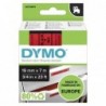 Dymo oryginalny taśma do drukarek etykiet, Dymo, 45807, S0720870, czarny druk/czerwony podkład, 7m, 19mm, D1 - 1