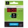 Dymo oryginalny taśma do drukarek etykiet, Dymo, 45807, S0720870, czarny druk/czerwony podkład, 7m, 19mm, D1 - 3
