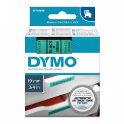 Dymo oryginalny taśma do drukarek etykiet, Dymo, 45809, S0720890, czarny druk/zielony podkład, 7m, 19mm, D1 - 2