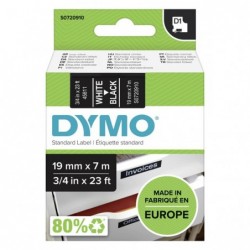 Dymo oryginalny taśma do drukarek etykiet, Dymo, 45811, S0720910, biały druk/czarny podkład, 7m, 19mm, D1 - 1