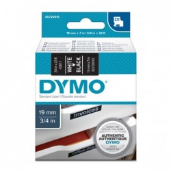 Dymo oryginalny taśma do drukarek etykiet, Dymo, 45811, S0720910, biały druk/czarny podkład, 7m, 19mm, D1 - 2