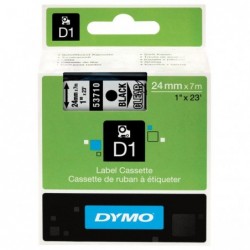 Dymo oryginalny taśma do drukarek etykiet, Dymo, 53710, S0720920, czarny druk/przezroczysty podkład, 7m, 24mm, D1 - 3