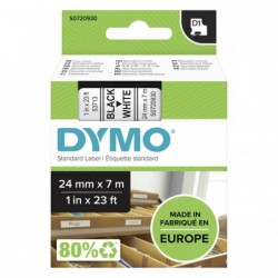 Dymo oryginalny taśma do drukarek etykiet, Dymo, 53713, S0720930, czarny druk/biały podkład, 7m, 24mm, D1 - 1