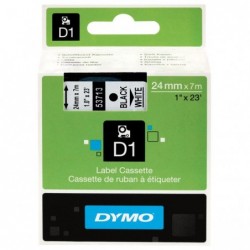 Dymo oryginalny taśma do drukarek etykiet, Dymo, 53713, S0720930, czarny druk/biały podkład, 7m, 24mm, D1 - 3