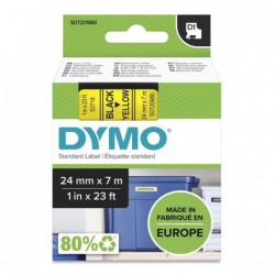 Dymo oryginalny taśma do drukarek etykiet, Dymo, 53718, S0720980, czarny druk/żółty podkład, 7m, 24mm, D1 - 1