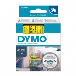 Dymo oryginalny taśma do drukarek etykiet, Dymo, 53718, S0720980, czarny druk/żółty podkład, 7m, 24mm, D1 - 2