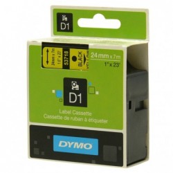 Dymo oryginalny taśma do drukarek etykiet, Dymo, 53718, S0720980, czarny druk/żółty podkład, 7m, 24mm, D1 - 3
