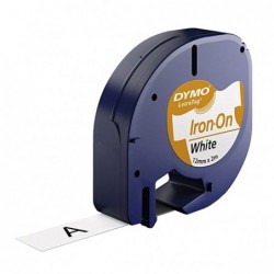 Dymo oryginalny taśma do drukarek etykiet, Dymo, S0718850, czarny druk/biały podkład, 2m, 12mm, LetraTag taśma metalizowana - 1