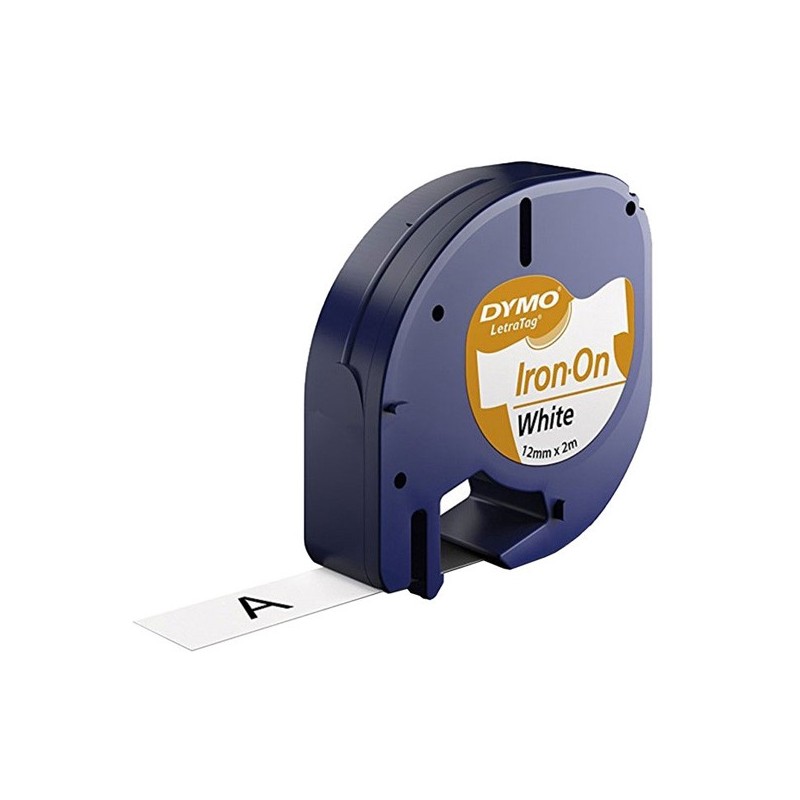Dymo oryginalny taśma do drukarek etykiet, Dymo, S0718850, czarny druk/biały podkład, 2m, 12mm, LetraTag taśma metalizowana - 1