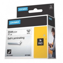 Dymo oryginalny taśma do drukarek etykiet, Dymo, 1734821, S0773860, czarny druk/biały podkład, 5.5m, 24mm, RHINO winylowa samol 
