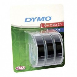 Dymo oryginalny taśma do drukarek etykiet, Dymo, S0847730, czarny podkład, 3m, 9mm, 3D, 1 blister/3 szt - 1
